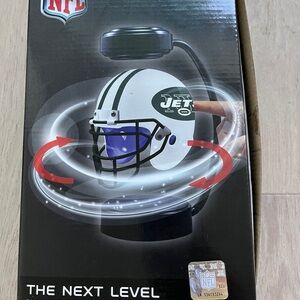 NFL Jets Rotating Hover Helmets Display